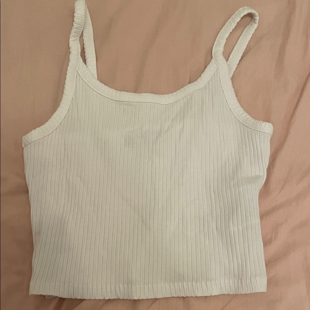 Women's Cream Ribbed Camisole